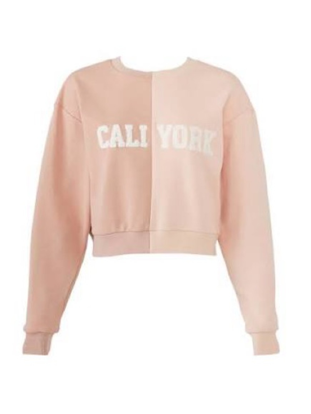 Cynthia Rowley Cali York Two-Tone Pink Cropped Sweatshirt
